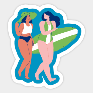 Two women. Sticker